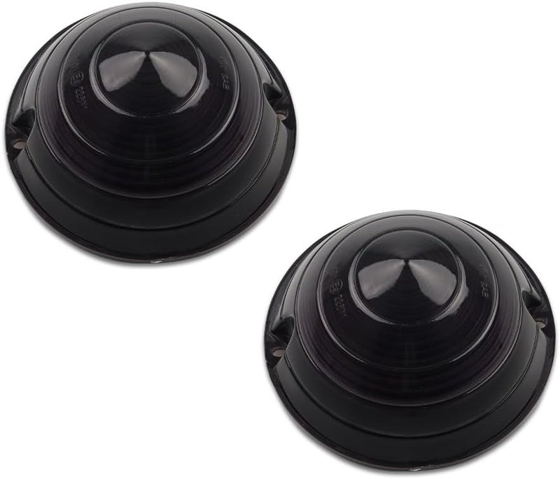 MOTRUM Tail Light Lens Compatible with Cadillac Commercial Chassis & Cadillac DeVille 1958, [DOT] [IP67 Waterproof] Tail Lamp Lens (Left + Right), 1 Pair, Smoked Lens - Image 1